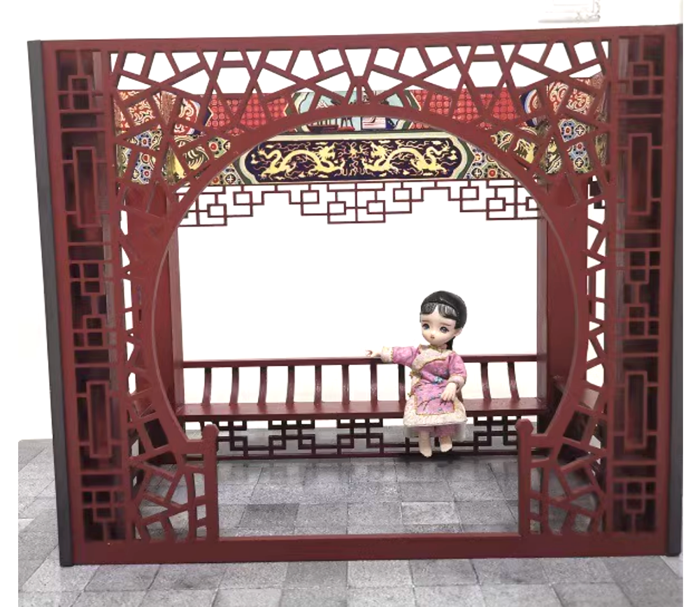 1:12 Chinese Balcony Only for 1/12 Scale Doll, Dollhouse / Art / Decoration